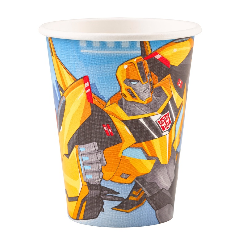 8 Transformers paper cups Bumblebee 266ml