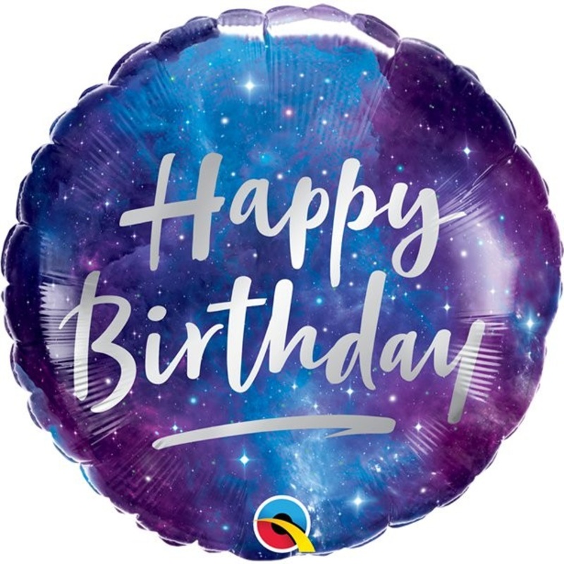 Galactic Birthday foil balloon 46cm