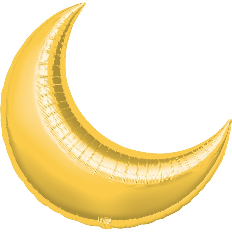 Gold shimmering foil balloon Luna 89cm