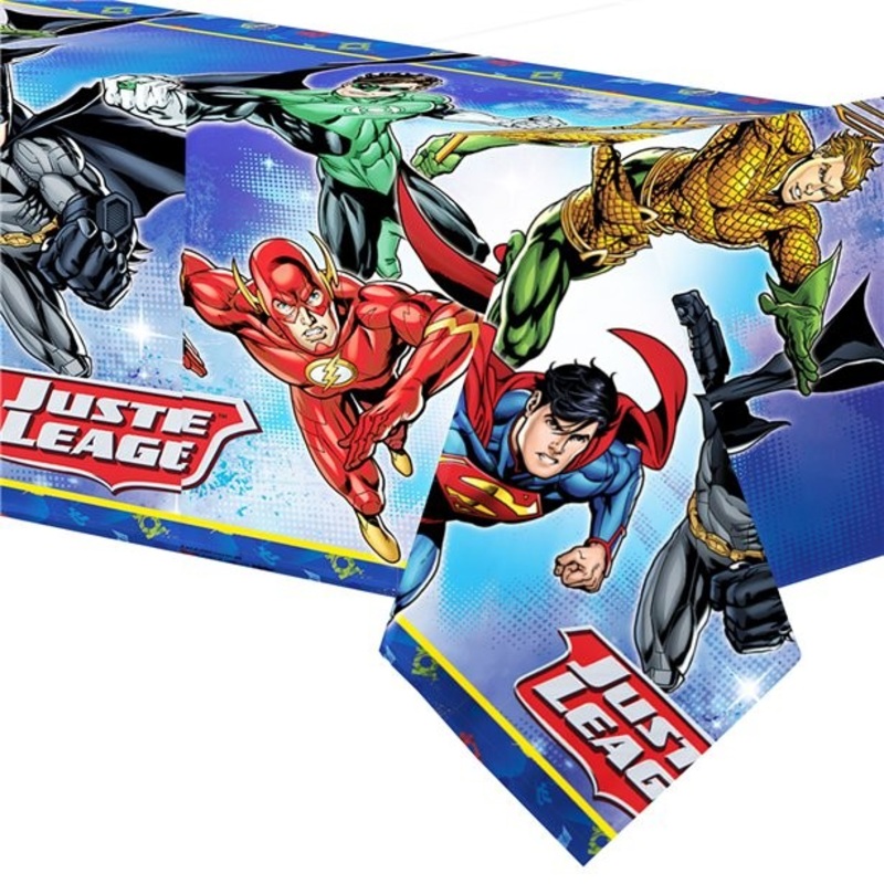 Justice League Heroes tablecloth 1.8 x 1.2m