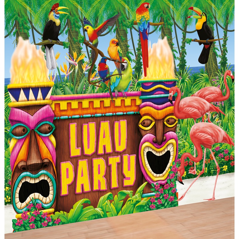 Luau party wall backdrop
