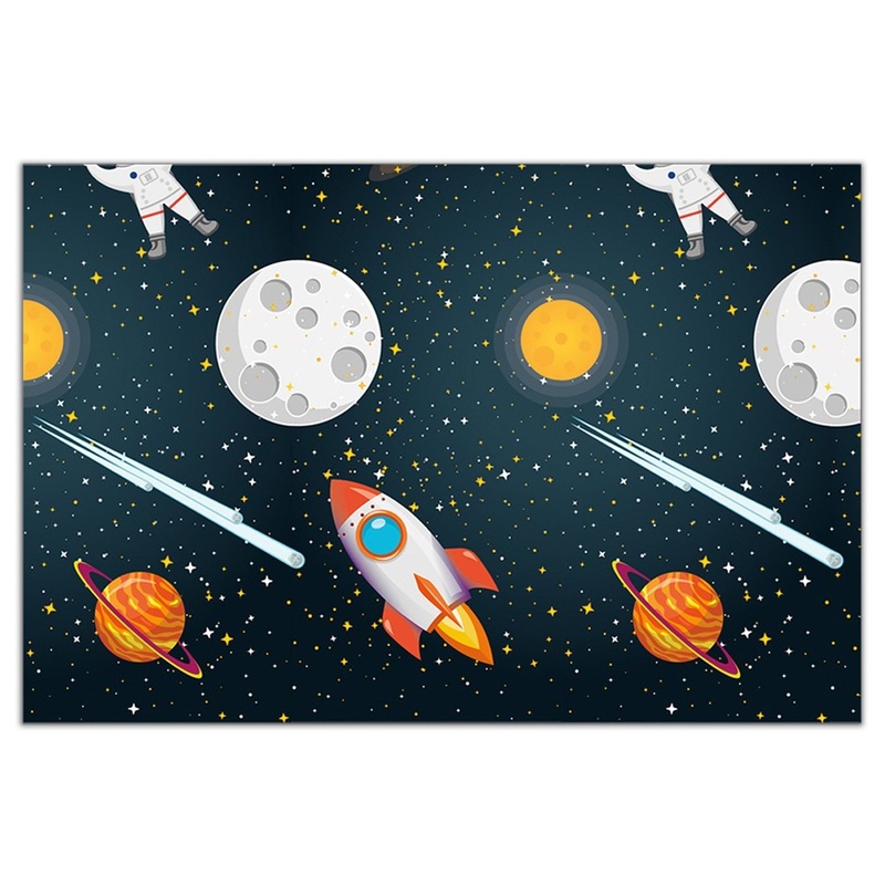 Space Rocket FSC tablecloth 120x180cm