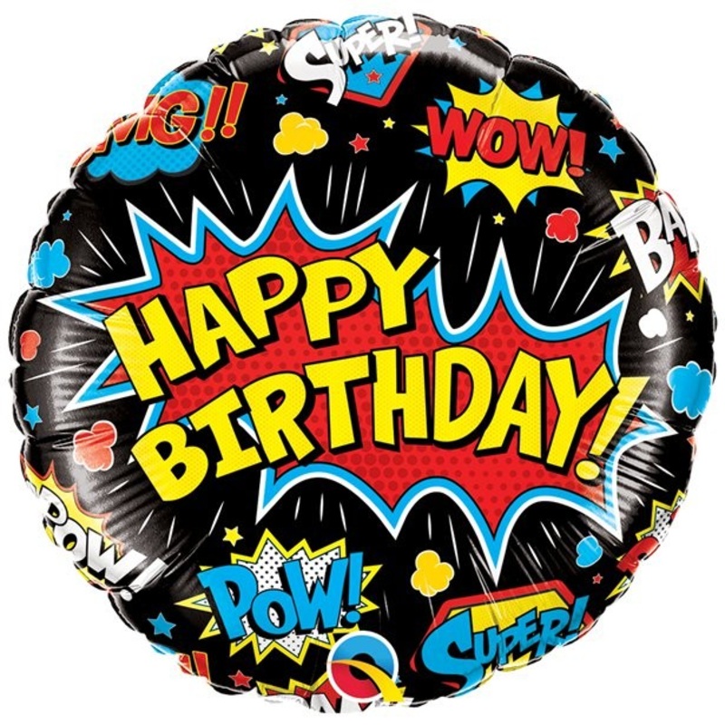 Super Power Comic Foil Balloon 46cm