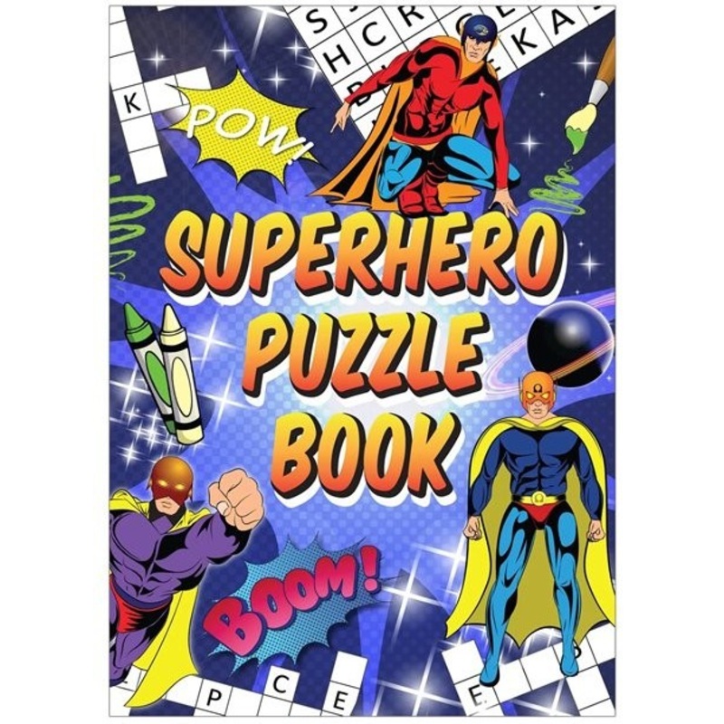 Superhero puzzle book Boom & Pow