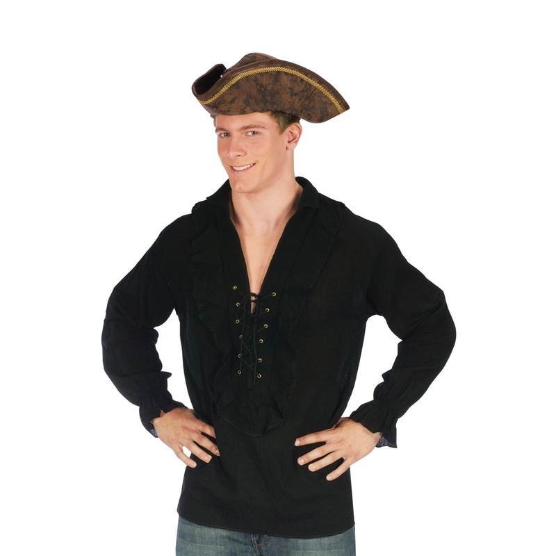 Swashbuckler Shirt Adult Costume Black