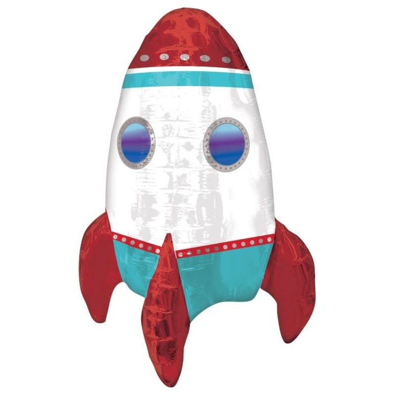 To the Moon Rocket Foil Balloon