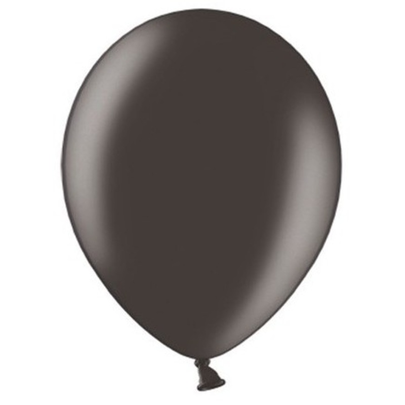 10 party star metallic balloons black 23cm