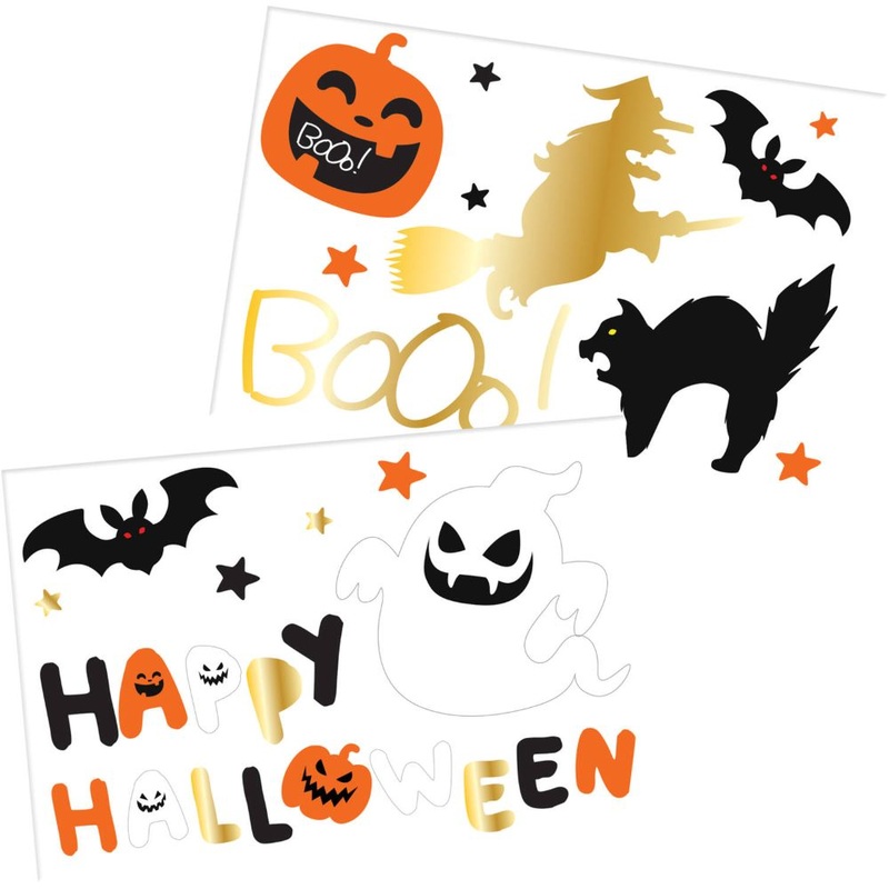 18 Spooky Booo window stickers
