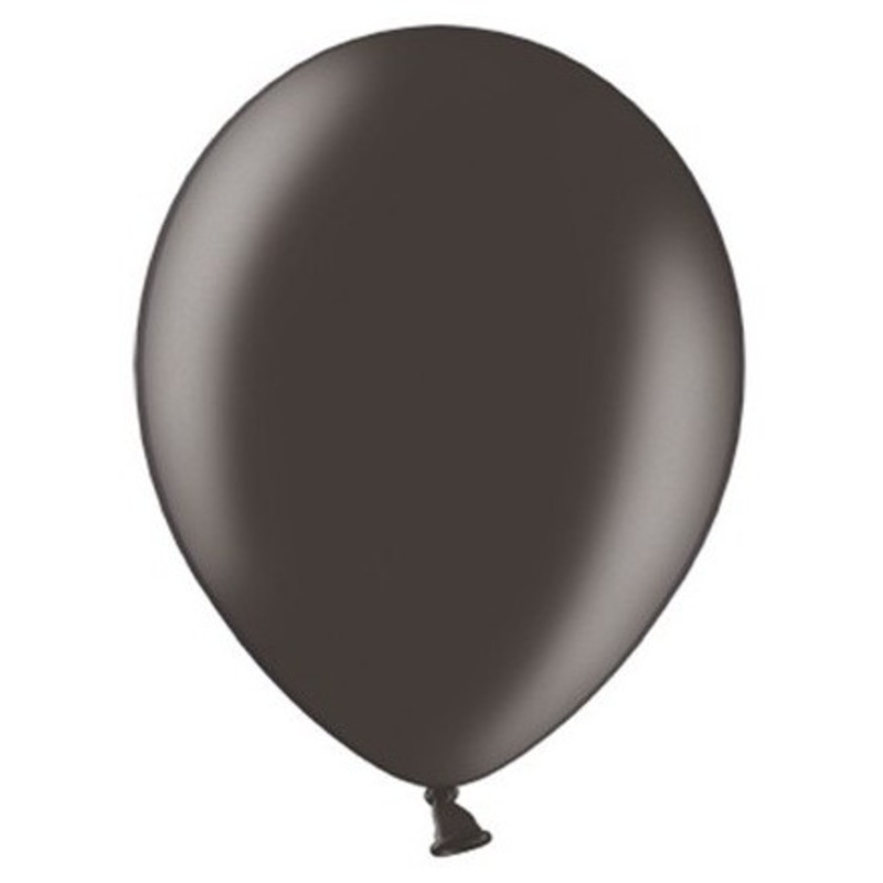 20 party star metallic balloons black 23cm