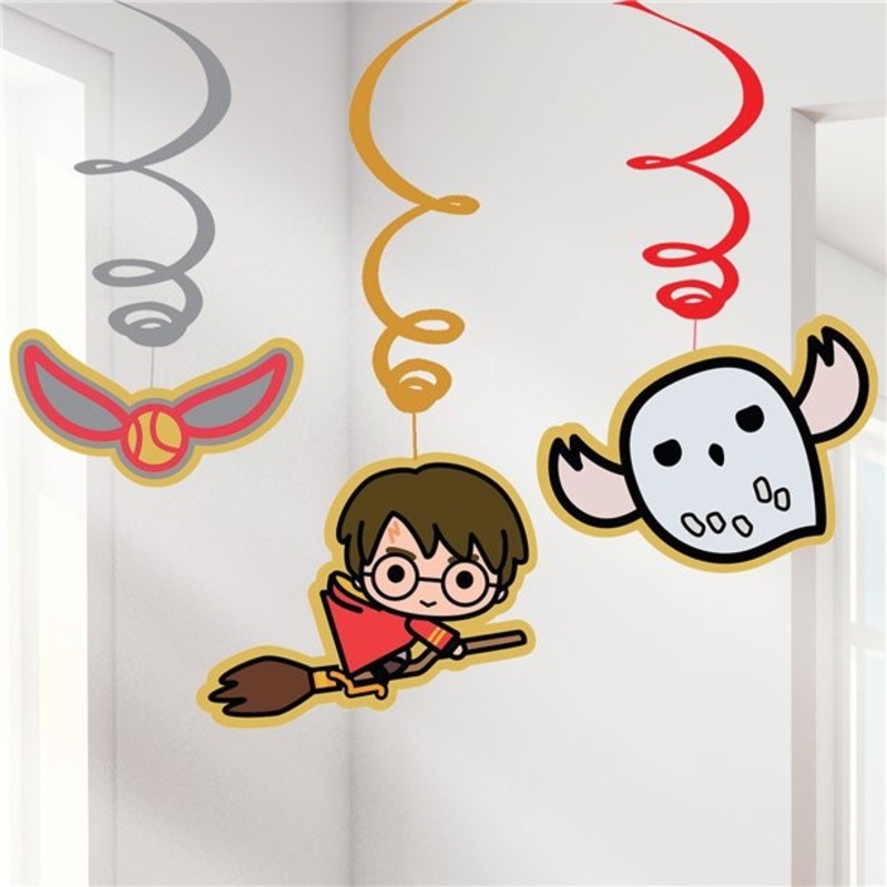 6 Harry Potter cartoon spiral hangers 55cm