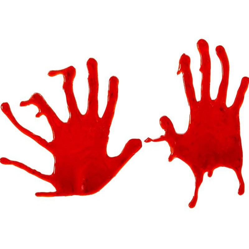 Bloody Handprint Window Sticker