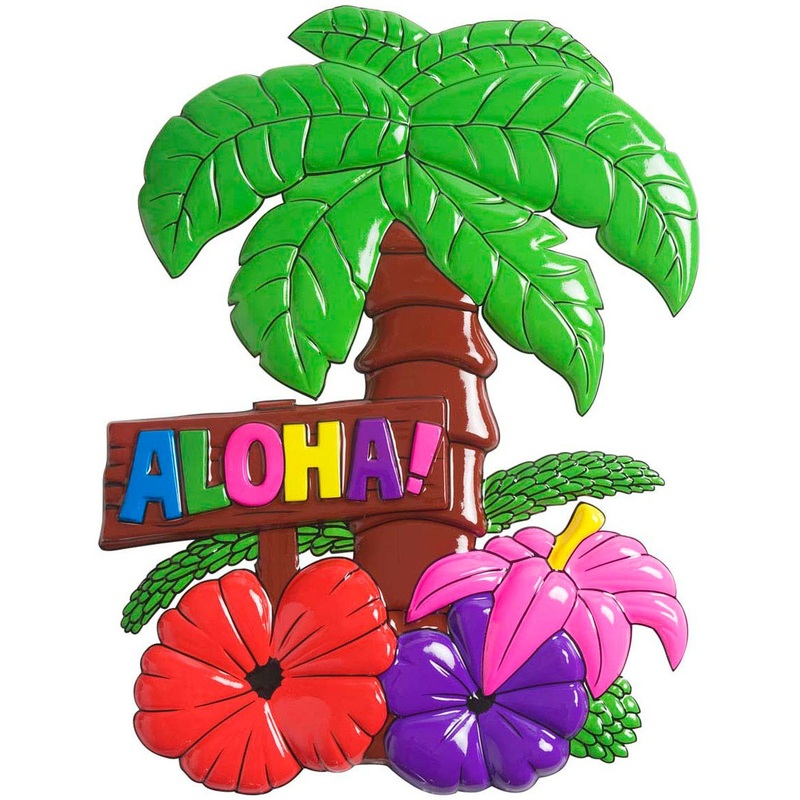 Colorful palm tree decoration stand