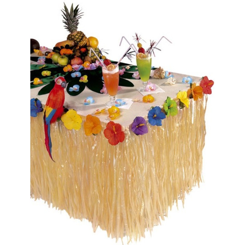 Colorful table skirt South Sea Style 275 x 75cm