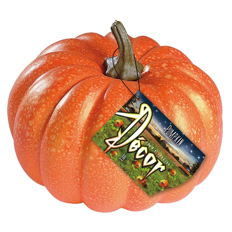 Deco pumpkin Halloween natural look 16cm