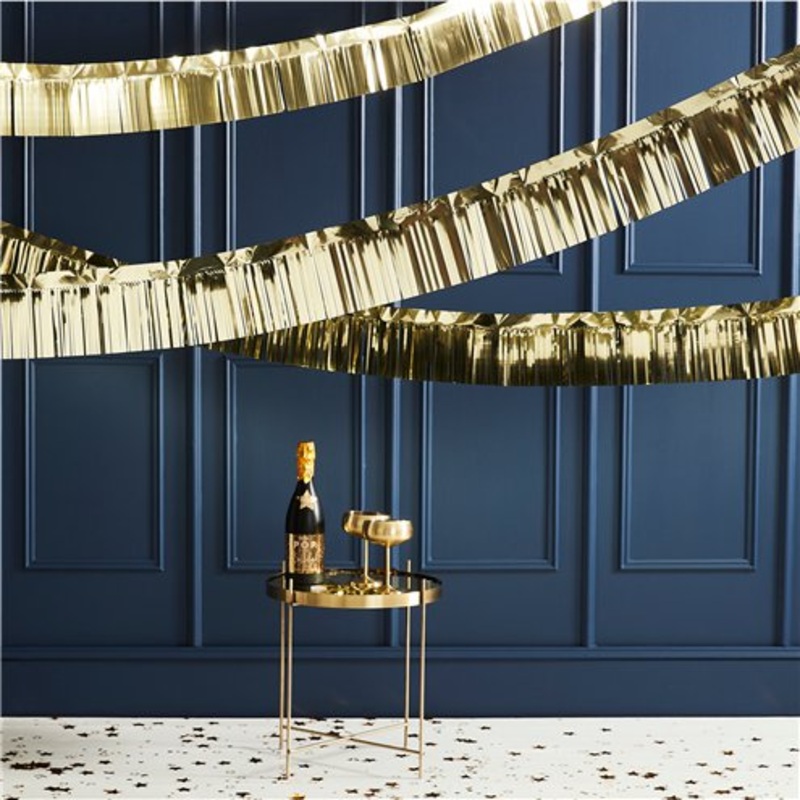 Fringe Foil Garland Gold 5m