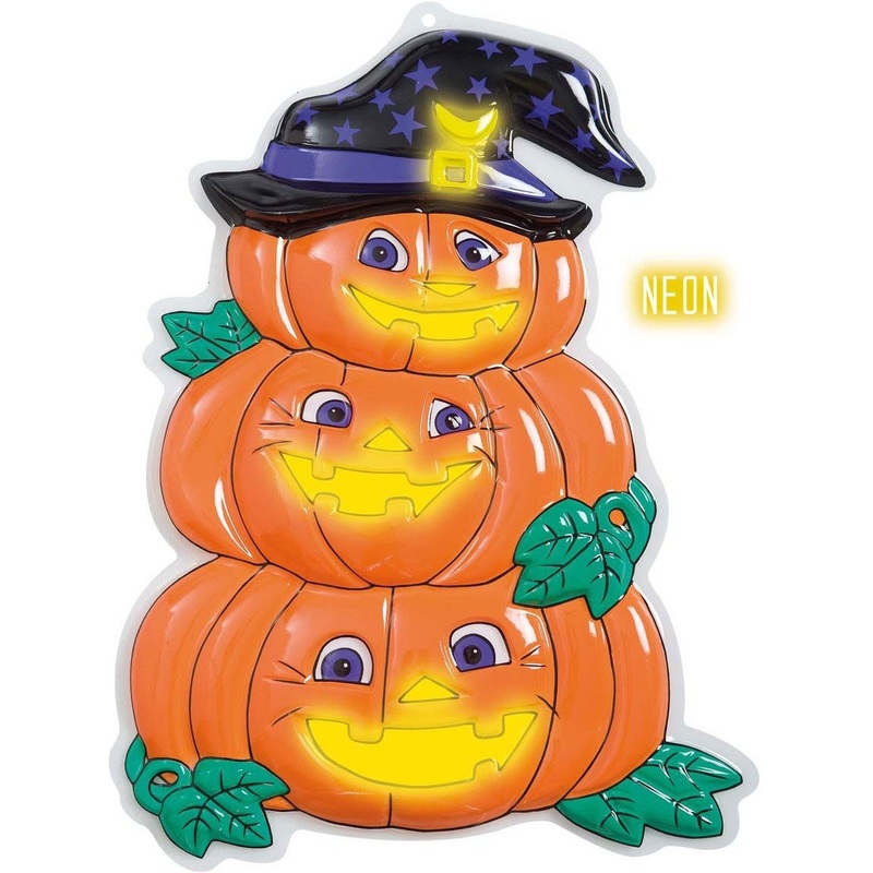 Funny Halloween pumpkin trio mural 32.5 x 48.5cm