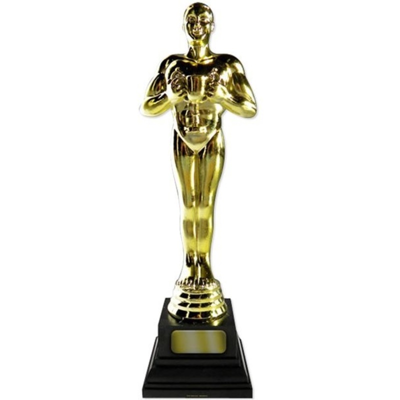 Golden Oscar statue cardboard display 1.82m