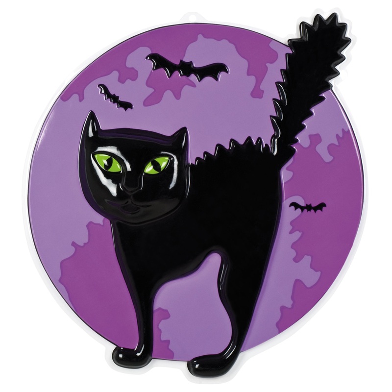 Halloween decoration black cat 52x60cm