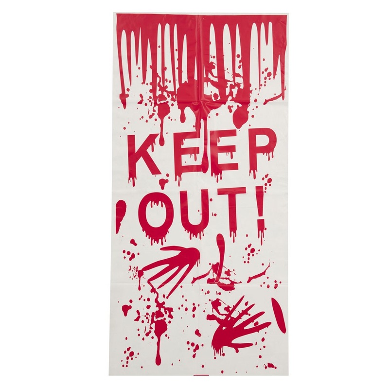 Halloween Door Cover 'Keep Out' 58cm x 118cm