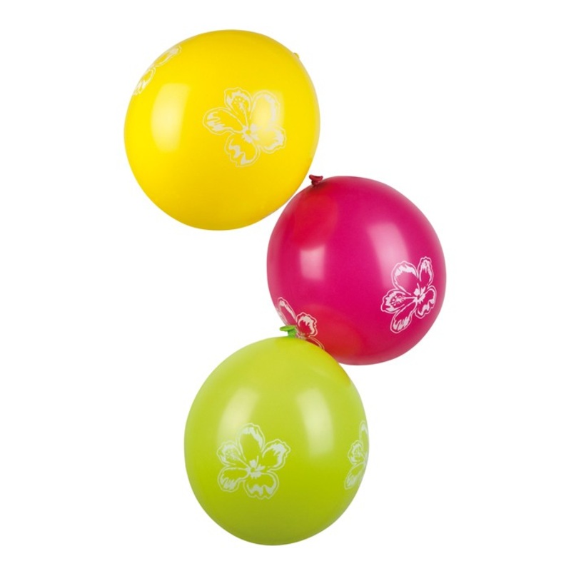 Hawaii flower balloon 6 pieces