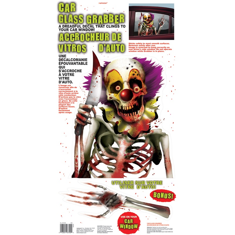 Horror circus window decoration 60 x 30cm