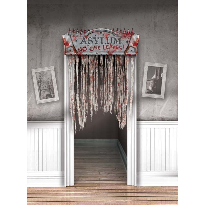Insane Asylum Door Curtain 1.4m x 96cm
