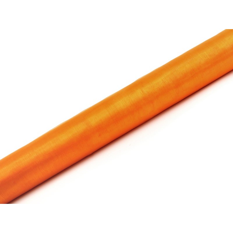 Organza fabric Julie orange 9m x 36cm