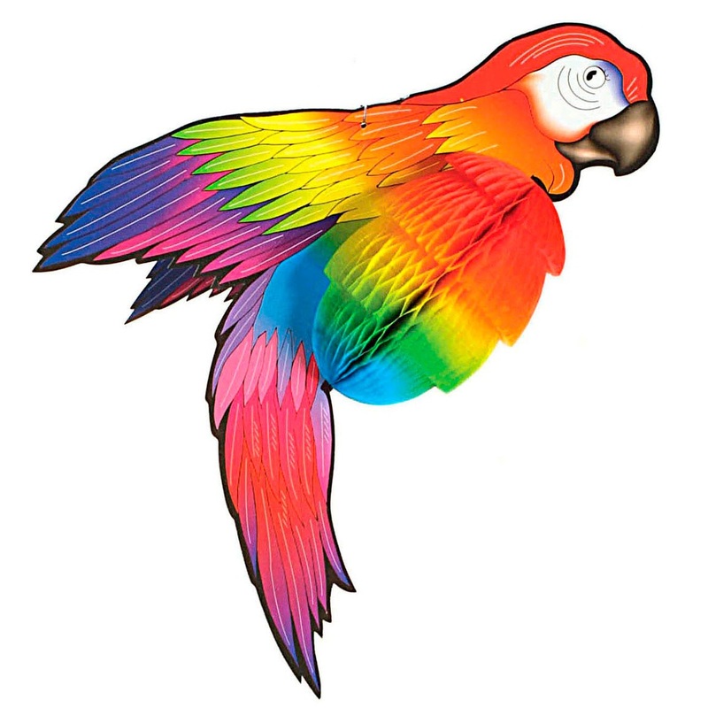 Parrot party hanging decoration 76cm