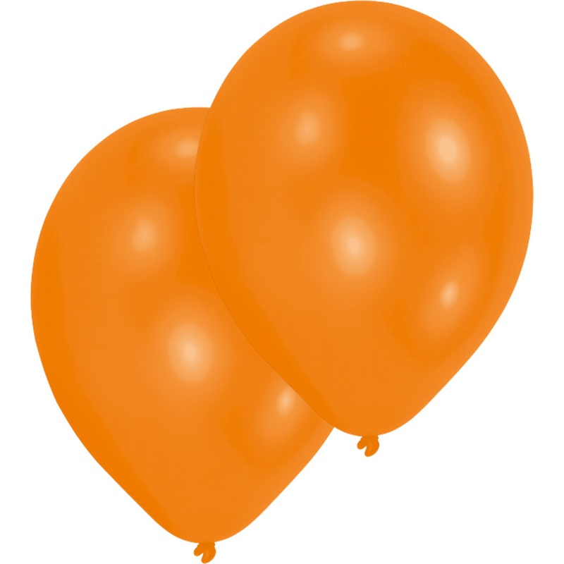 Set of 25 balloons orange metallic 27.5cm