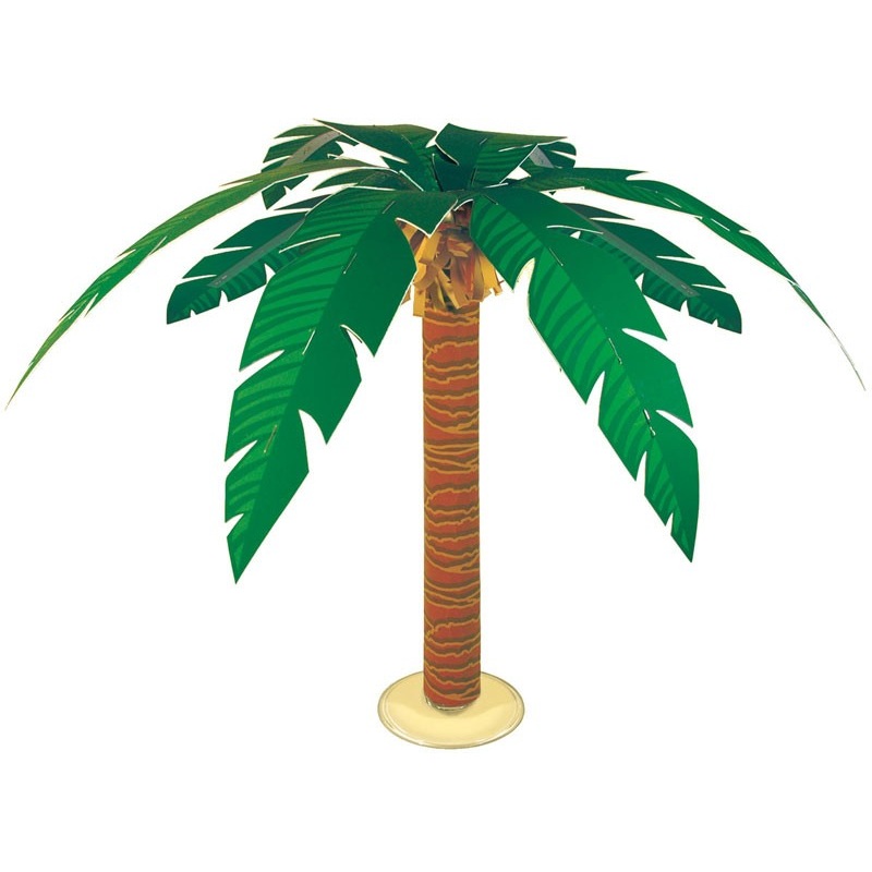 Tropical palm table decoration