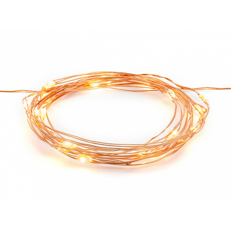 1.9m Copper Light Chain with 20 LEDs