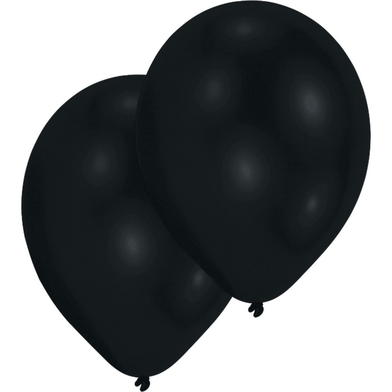 10 black darkness latex balloons