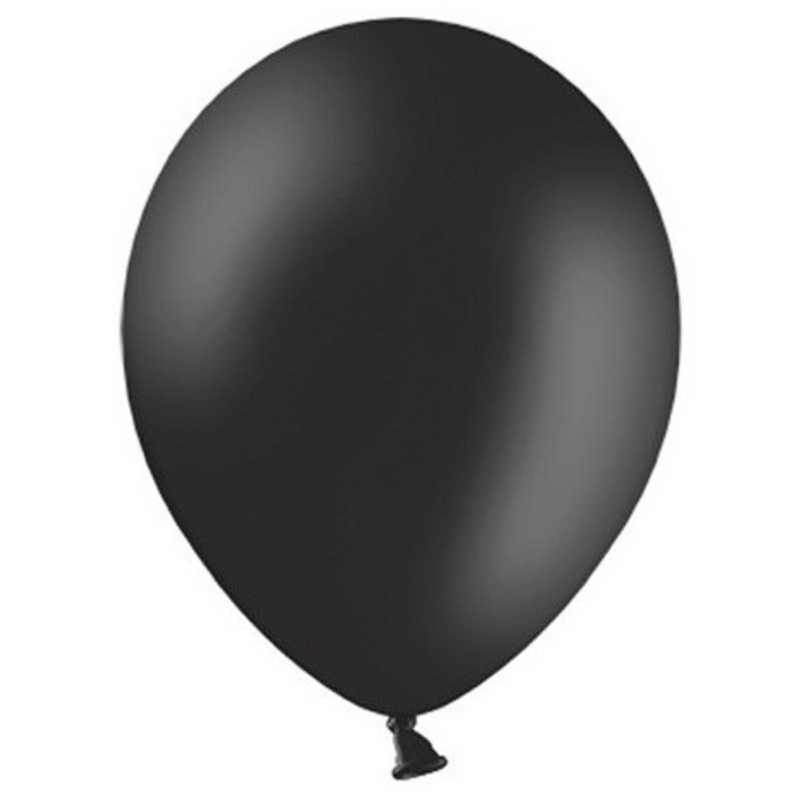 10 party star balloons black 27cm
