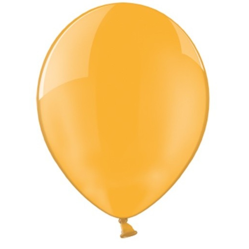 100 balloons crystal orange 25cm
