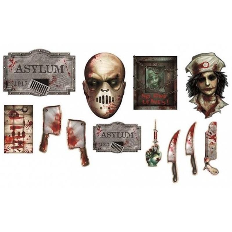 12 Horror Psychiatry Decorative Cut-outs