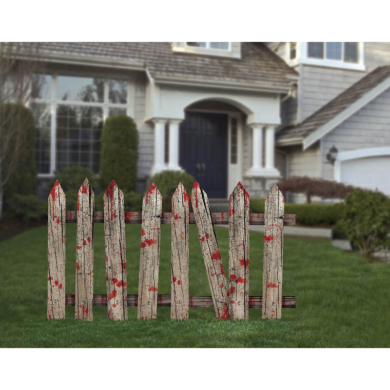 2 Bloody Garden Fence Decorations