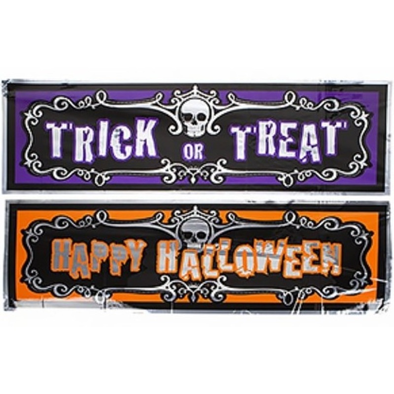 2 Halloween foil banners 91cm