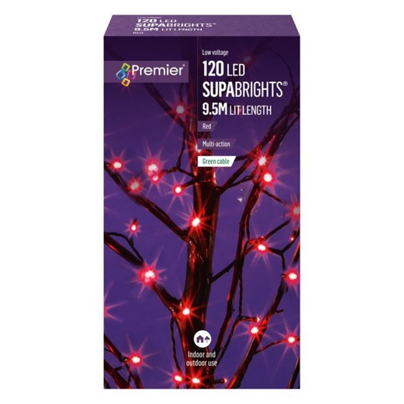 200 LED Red Supabright Lights