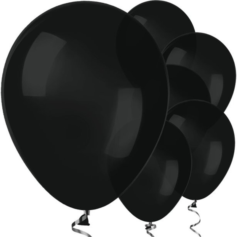 50 black balloons Jive 30cm