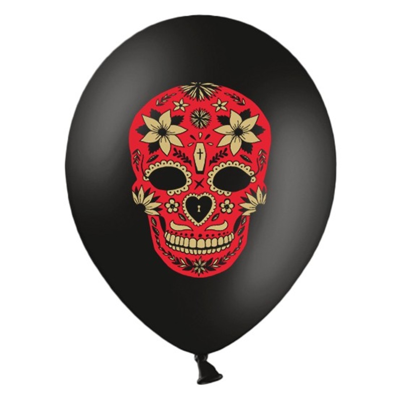 50 festival of the dead balloons black 30cm