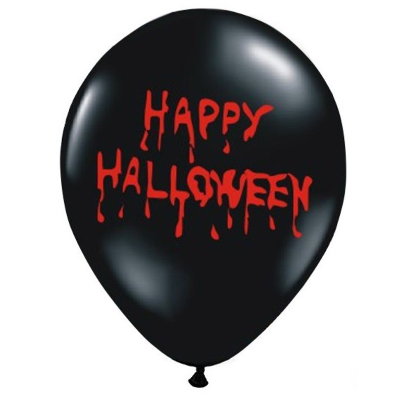 6 Happy Halloween Balloons 30cm