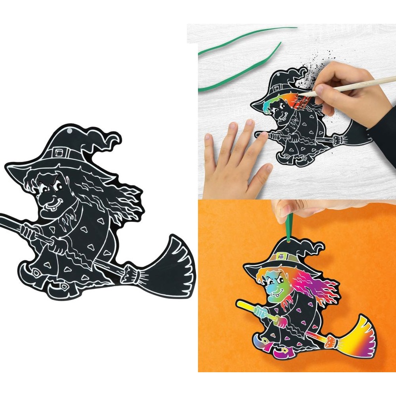 6 Scratch Picture Hangers - Hex Hex Hilde 14cm