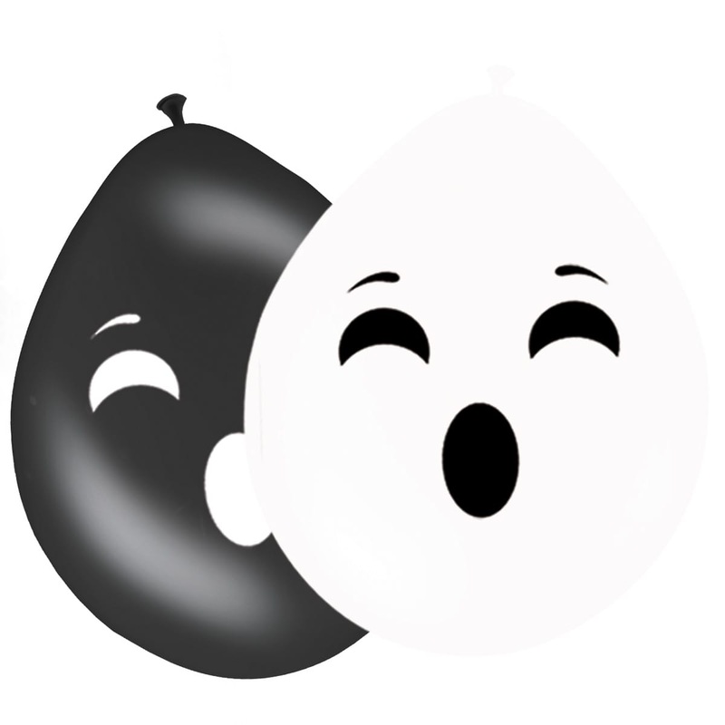 8 Balloons Ghost Face 30cm