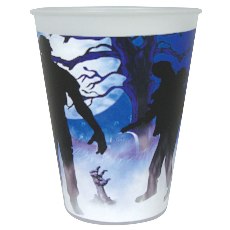 8 large zombie in foggy paper cups