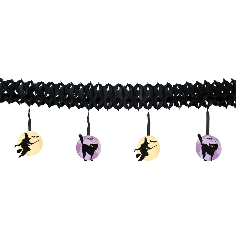 Black night garland with pendants 400cm