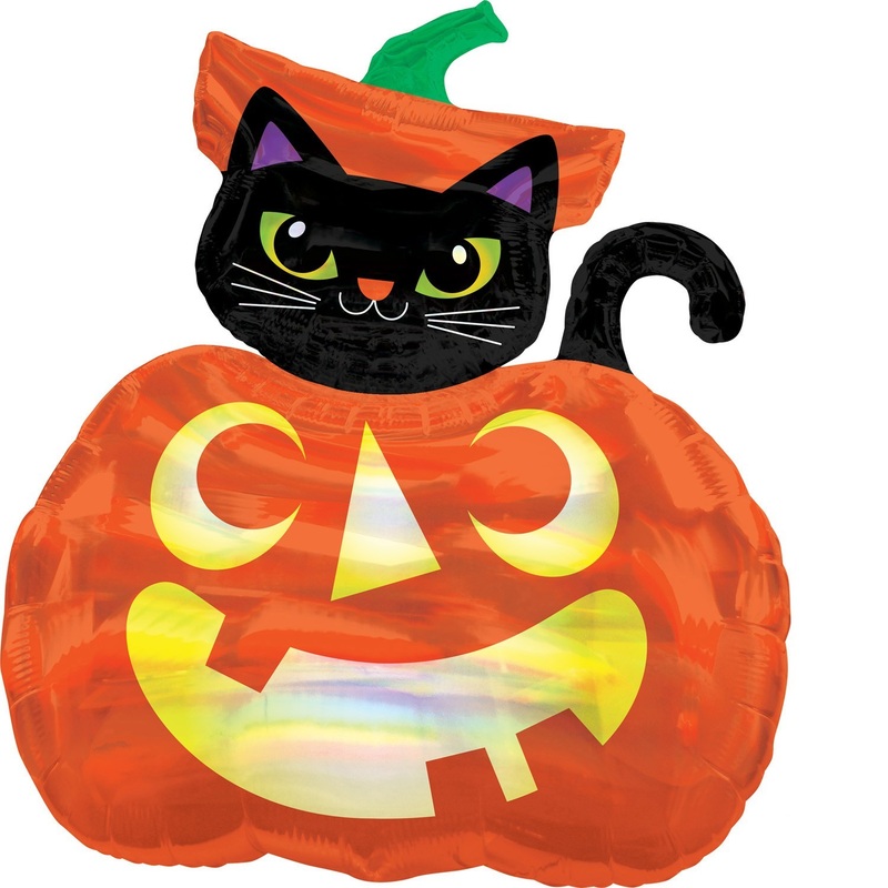 Cat loves Pumpkin balloon 63 x 71cm