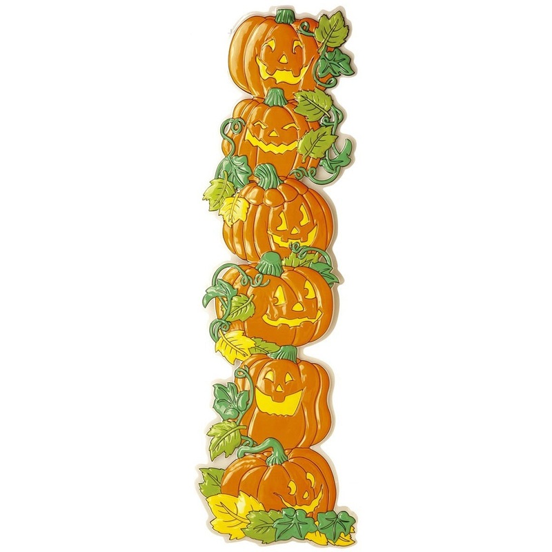 Crazy Halloween pumpkin tower mural 132cm