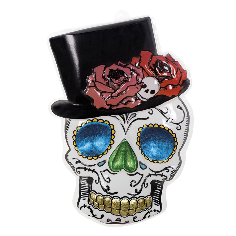 Dia De Muertos Skull Gentleman With Hat Mural 66 x 44cm