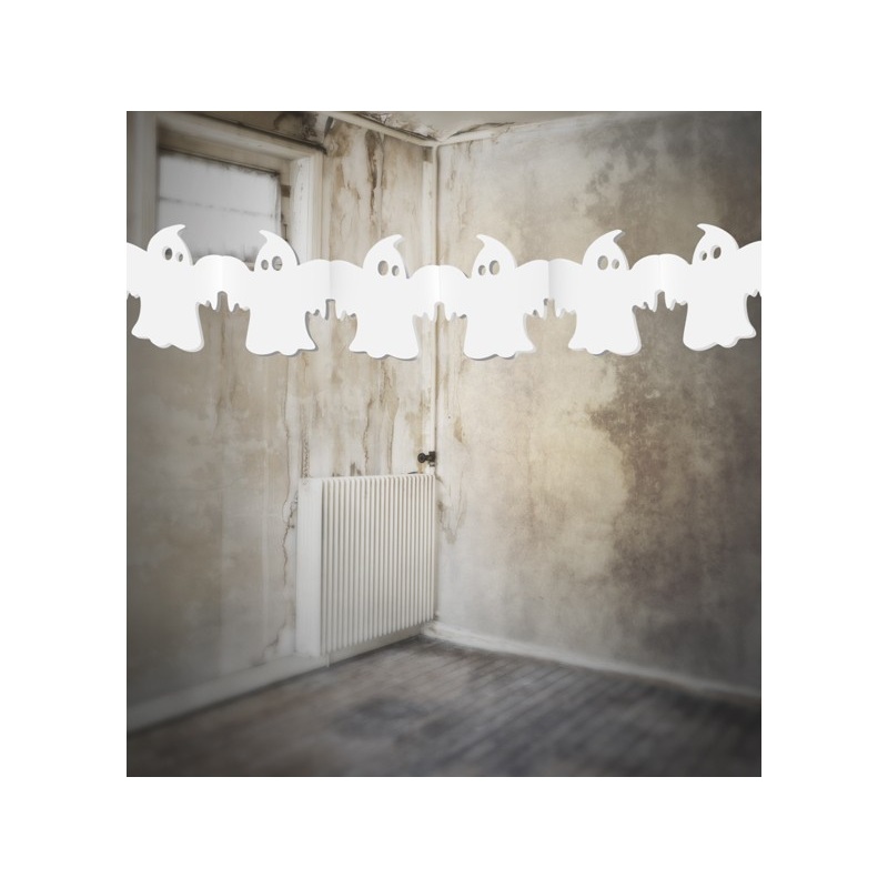Ghost Paper Garland White 3m
