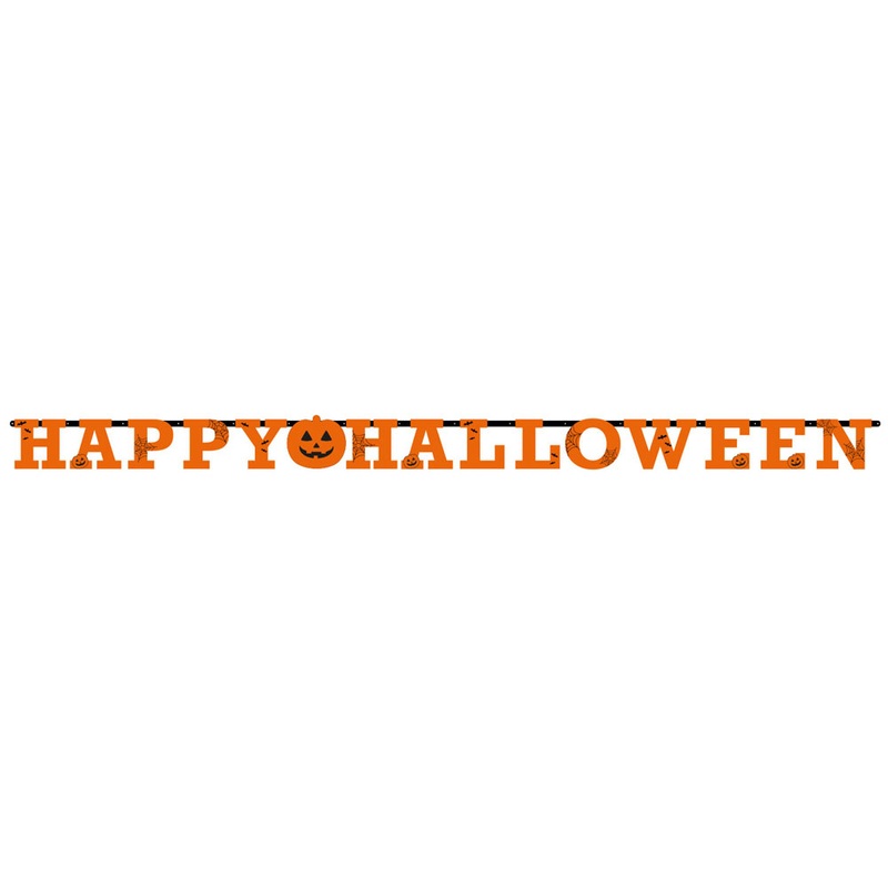 Happy Halloween pumpkin garland 2.4m